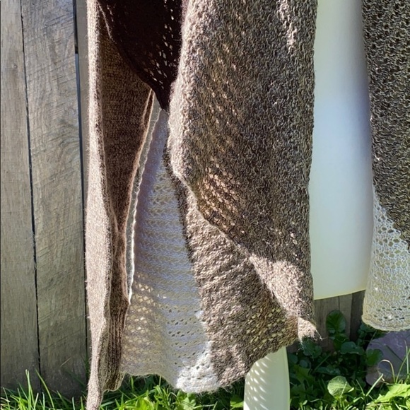 Carolyn Taylor Open Front Sweater Cardigan Brown Size Small - Picture 4 of 11